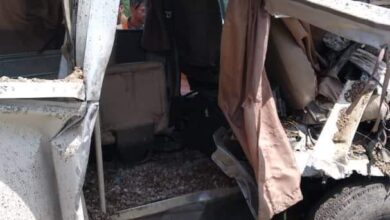 سيارة مخالفة تتسبب بحادث سير على أوتستراد اللاذقية طرطوس