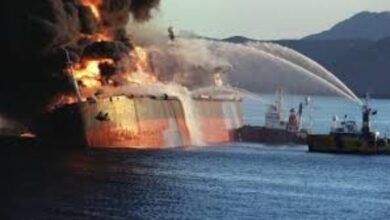 حريق على متن سفينة تجارية في بانياس