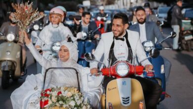 حفل زفاف في بيروت على الدراجات النارية يثير ضجة.. شاهد!
