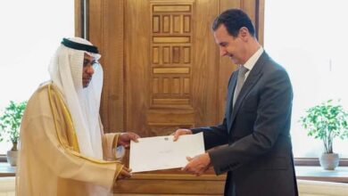 الرئيس بشار الأسد يتلقى دعوة من الشيخ محمد بن زايد